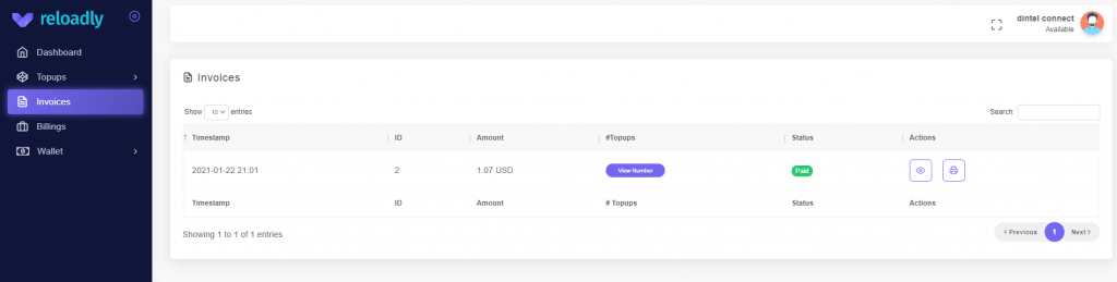 virtual airtime distribution invoice github