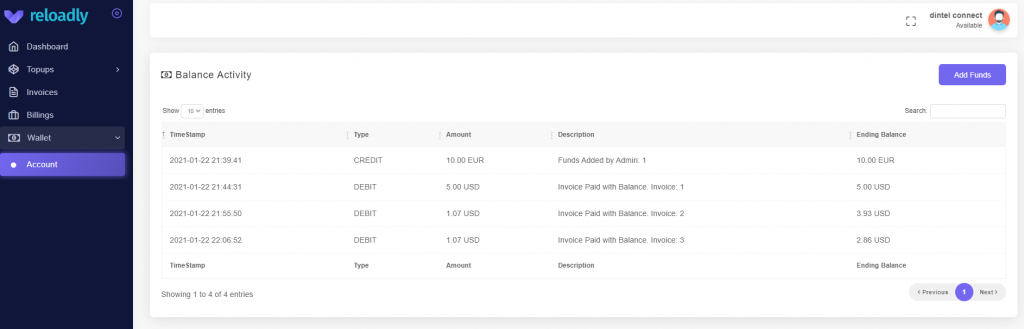 virtual airtime distribution balance github