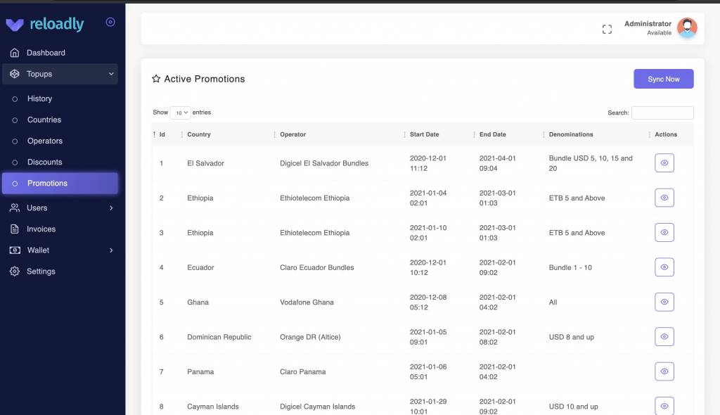 virtual airtime distribution promotions github