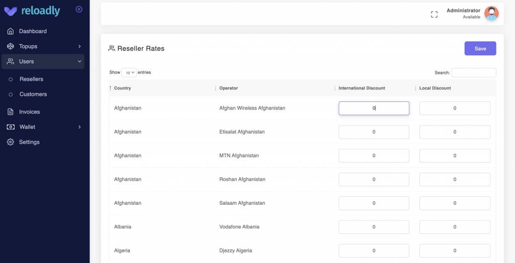 virtual airtime distribution discounts github