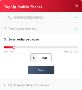 reloadly airtime widget open range rate