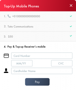 reloadly airtime widget payment